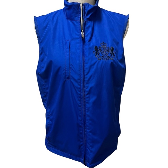 Ralph Lauren Reversible Crested Vest Blue Size Large *Has Flaws* - Picture 6 of 15